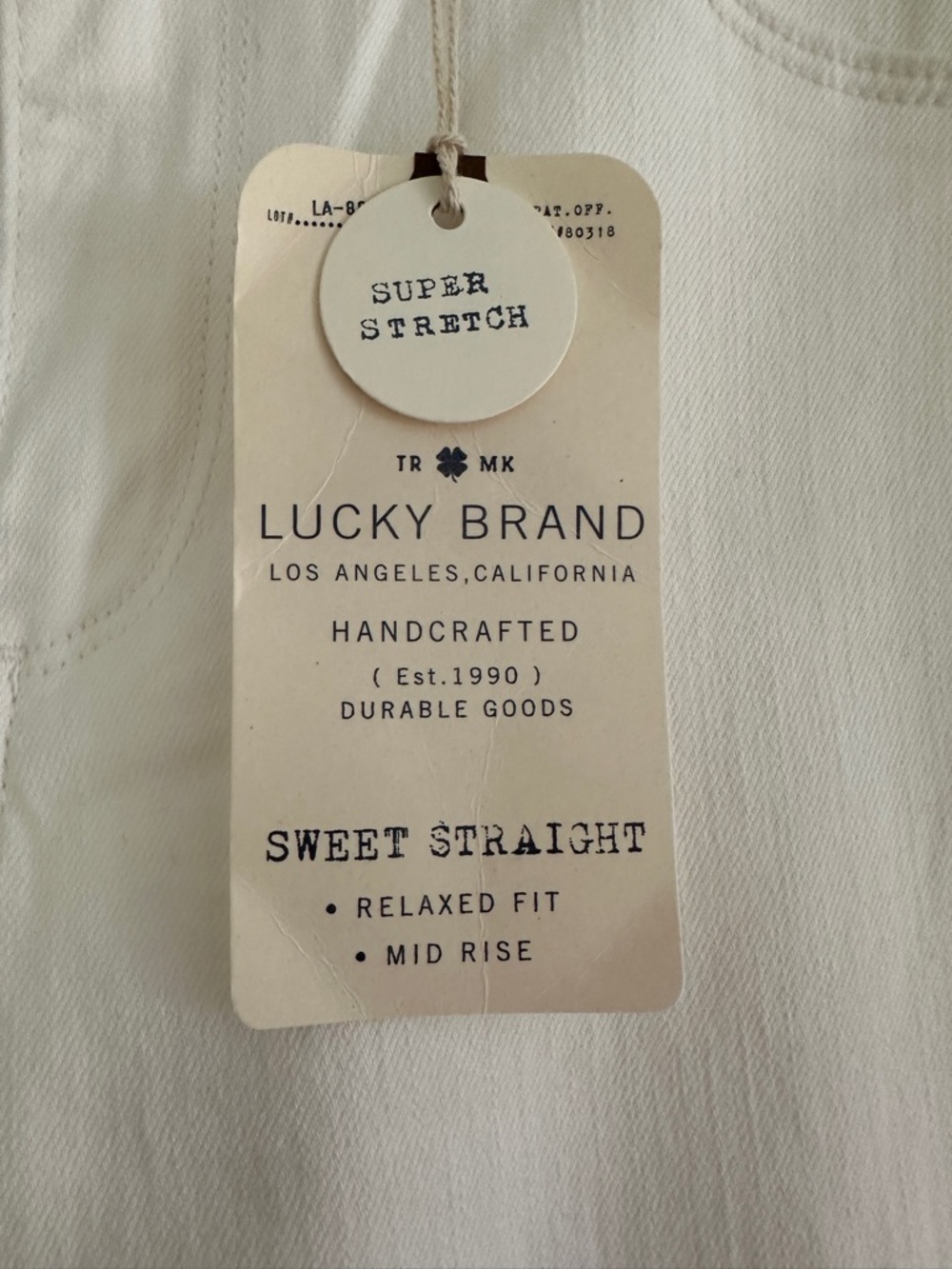 Lucky brand sweet straight white jeans NWT 4/27 - Picture 4 of 10